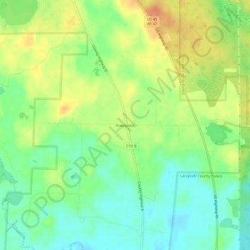 Koepenick topographic map, elevation, terrain