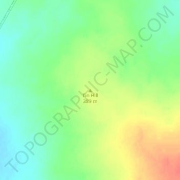 Tin Hill topographic map, elevation, terrain