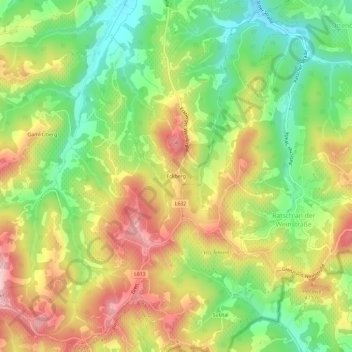Eckberg topographic map, elevation, terrain