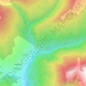 Janglik topographic map, elevation, terrain