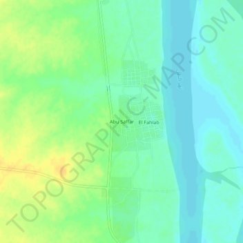 Abu Saffar topographic map, elevation, terrain