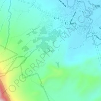 Palola topographic map, elevation, terrain