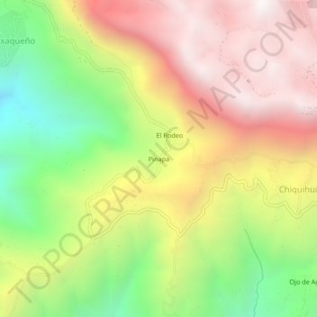 Pinapa topographic map, elevation, terrain