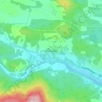 Inchmarlo topographic map, elevation, terrain