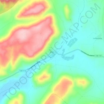 Imón topographic map, elevation, terrain