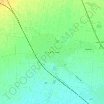 Stara Pazova topographic map, elevation, terrain