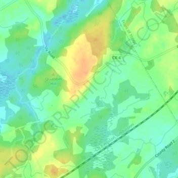 Quabbin topographic map, elevation, terrain