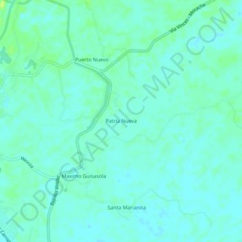 Patria Nueva topographic map, elevation, terrain