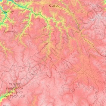 Province of Chumbivilcas topographic map, elevation, terrain