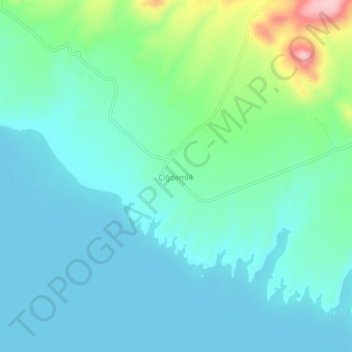 Çiğdemlik topographic map, elevation, terrain