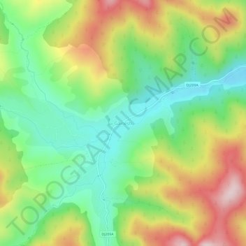 Găinești topographic map, elevation, terrain