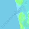 Kodi beach topographic map, elevation, terrain