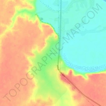 Al Kishmah topographic map, elevation, terrain
