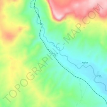 Hızırilyas topographic map, elevation, terrain