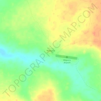 Mapuru topographic map, elevation, terrain