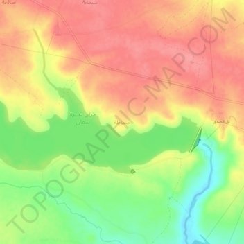 Hemata topographic map, elevation, terrain