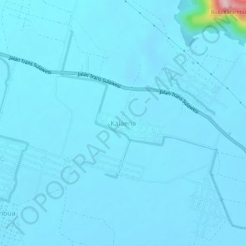 Kalaena topographic map, elevation, terrain