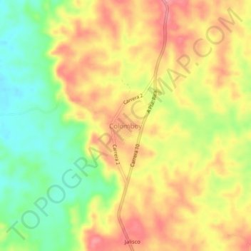 Colomboy topographic map, elevation, terrain
