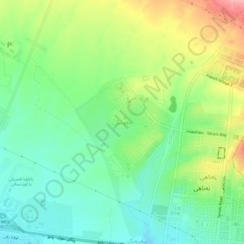 Hawshike topographic map, elevation, terrain