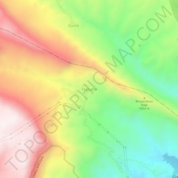 Taşbalta topographic map, elevation, terrain