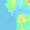 Bosa Marina topographic map, elevation, terrain