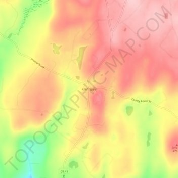 Glen Spey topographic map, elevation, terrain
