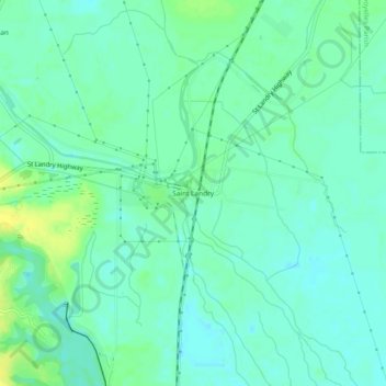 Saint Landry topographic map, elevation, terrain