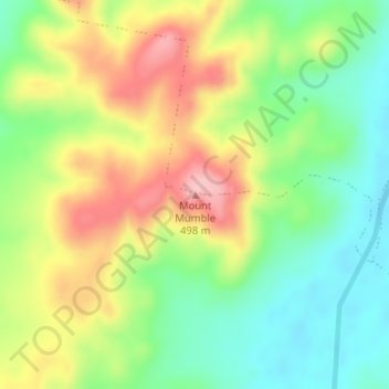 Mount Mumble topographic map, elevation, terrain