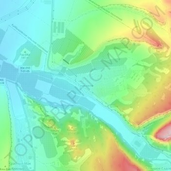 Tankovoye topographic map, elevation, terrain