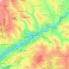 Chiatura topographic map, elevation, terrain