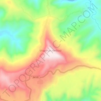 Bhavthan Ambosi topographic map, elevation, terrain