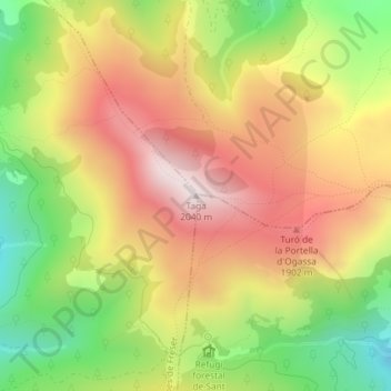 Taga topographic map, elevation, terrain