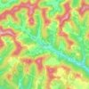 Four States topographic map, elevation, terrain