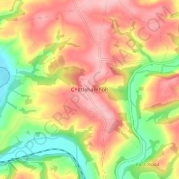 Chittlehamholt topographic map, elevation, terrain