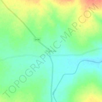 Dotihala topographic map, elevation, terrain