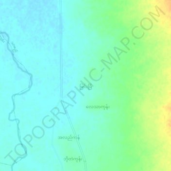 Myin Chan topographic map, elevation, terrain