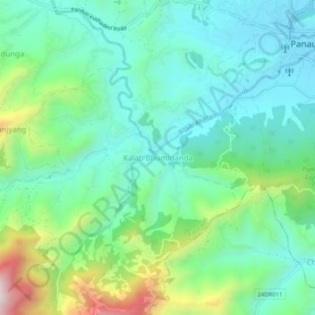 Kalati Bhumidanda topographic map, elevation, terrain