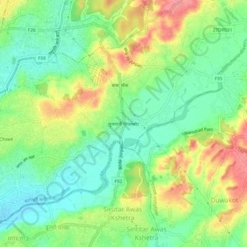 Mulpani Pipalbot topographic map, elevation, terrain