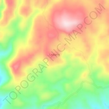 Ledang topographic map, elevation, terrain