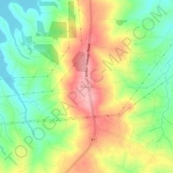 Kivaa topographic map, elevation, terrain