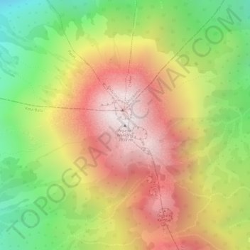 Arjuno-Welirang topographic map, elevation, terrain