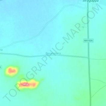 Devalapura topographic map, elevation, terrain