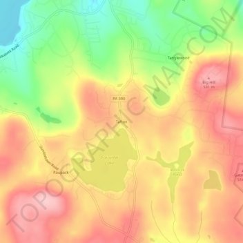 Tafton topographic map, elevation, terrain