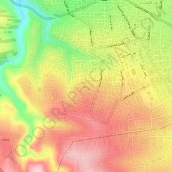 الرابية topographic map, elevation, terrain