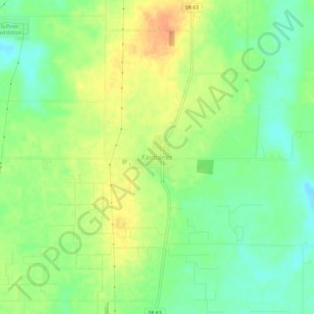 Fairbanks topographic map, elevation, terrain