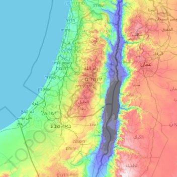 Har Yehuda topographic map, elevation, terrain