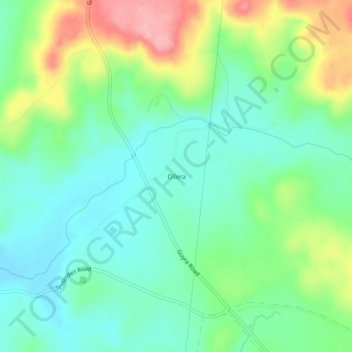 Ollera topographic map, elevation, terrain