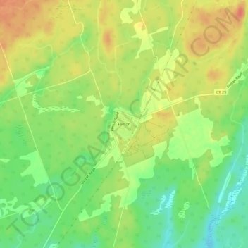 Flinton topographic map, elevation, terrain