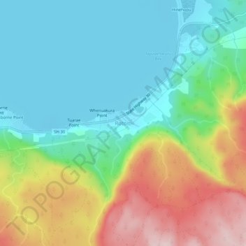 Rotoiti topographic map, elevation, terrain