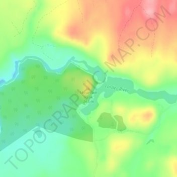 Mountain Peak topographic map, elevation, terrain